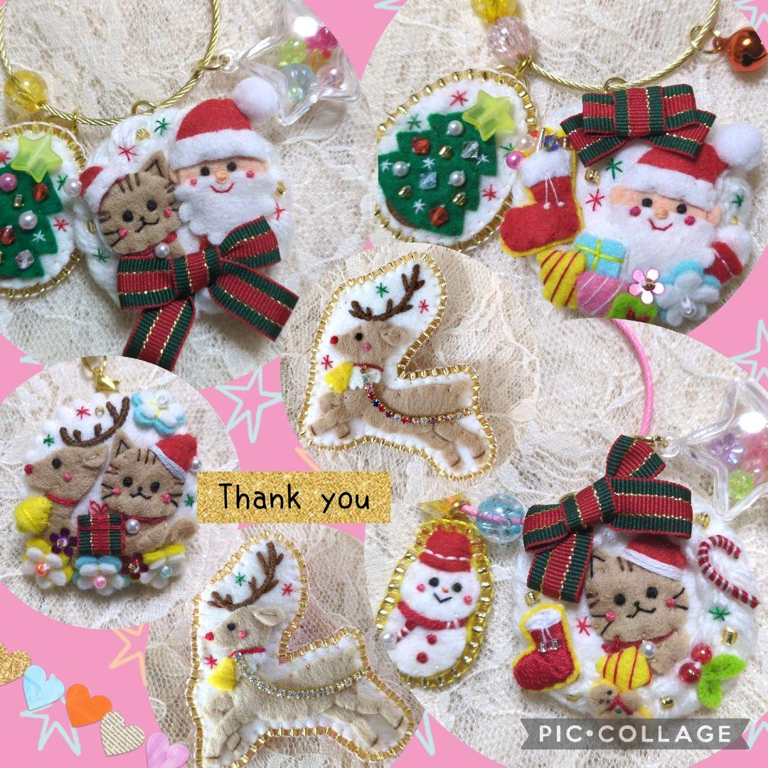 [専用　こり様 　おまとめ分]刺繍 フェルト ハンドメイド ブローチ