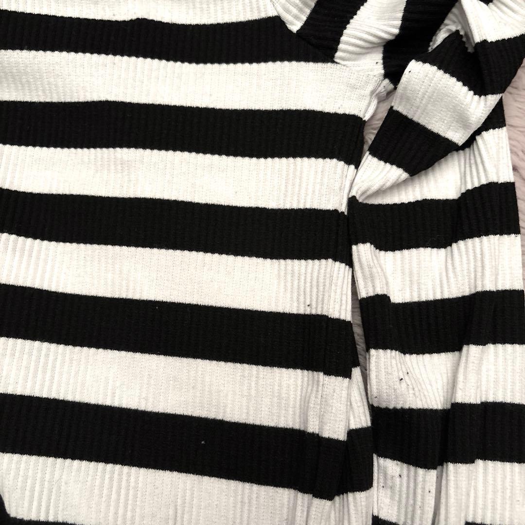 DimMoire くしゅくしゅニットトップス ボーダー - メルカリ