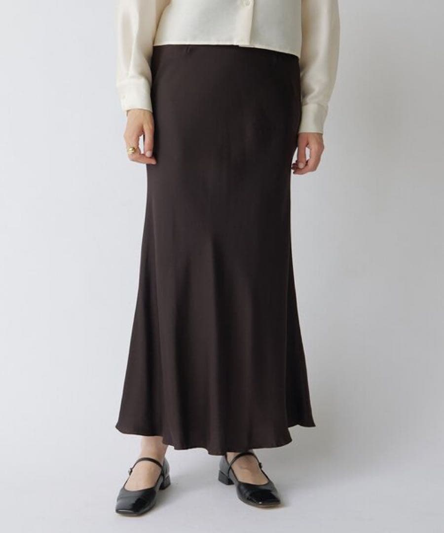 Drawing Numbers キュプラバイアスマーメイドスカート38 茶