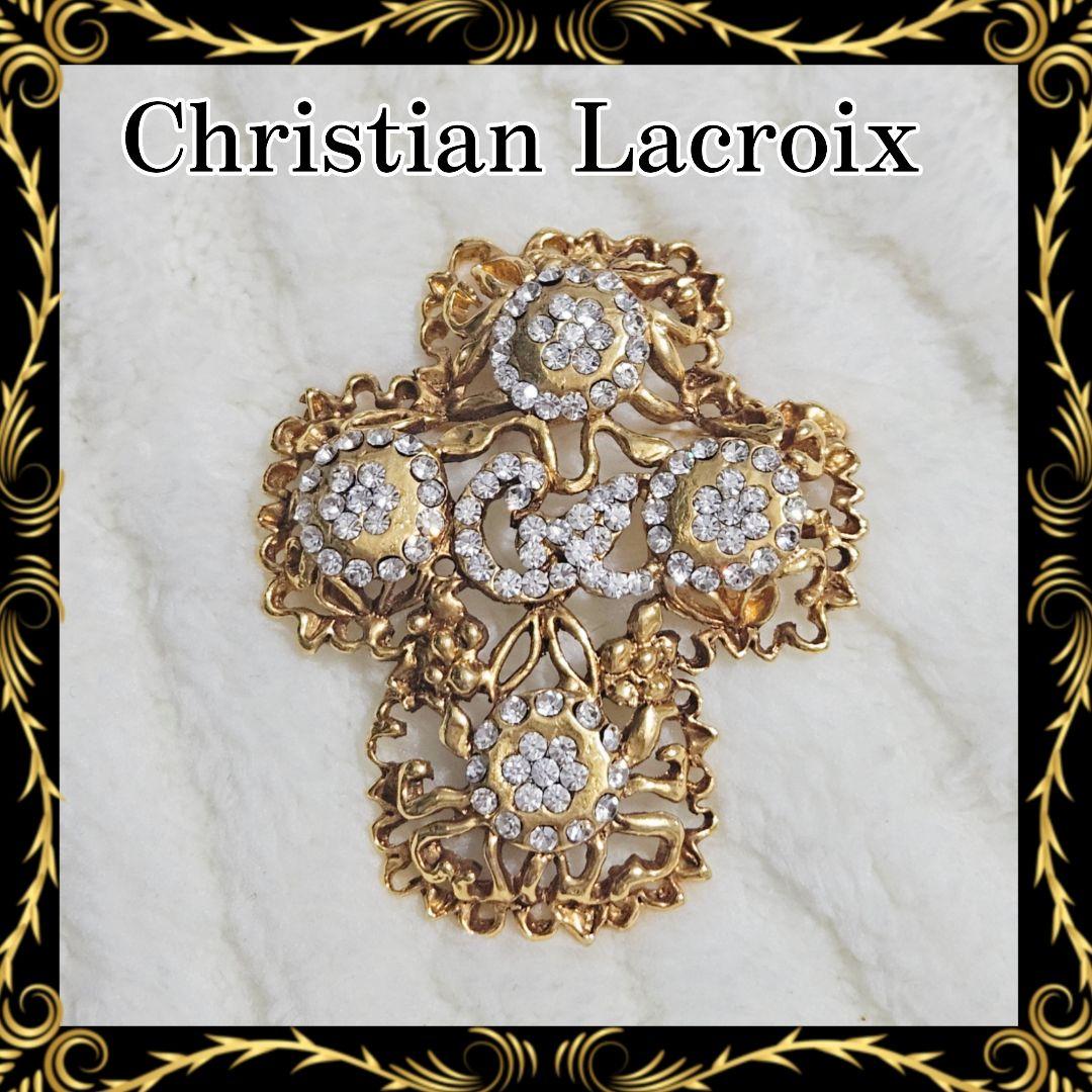 折*口様 B368 希少！ヴィンテージ クリスチャンラクロワ ブローチ ゴールド