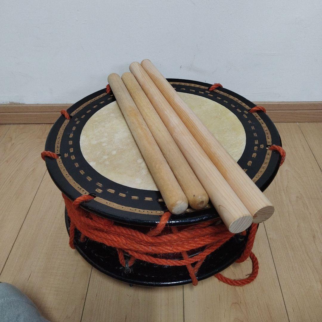 締太鼓 津軽民謡 民謡 御神楽 お囃子 バチ付き - メルカリ