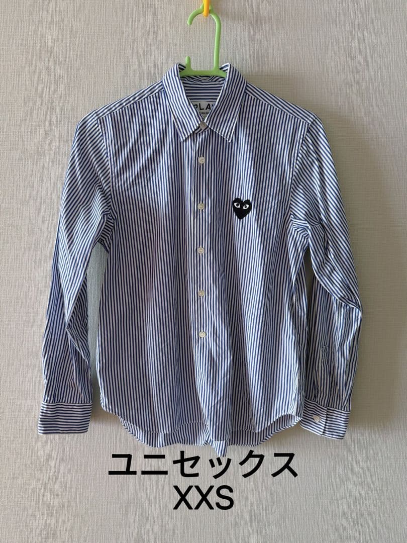 やや訳ありPLAY COMME des GARÇONS綿ストライプシャツXXS COMME des GARCONS - comme des garcons play ストライプシャツ