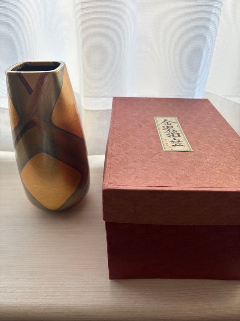 金箔の花瓶　壺 Yahoo!オークション -「金箔」(花器、壷) (九谷)の落札相場・落札価格