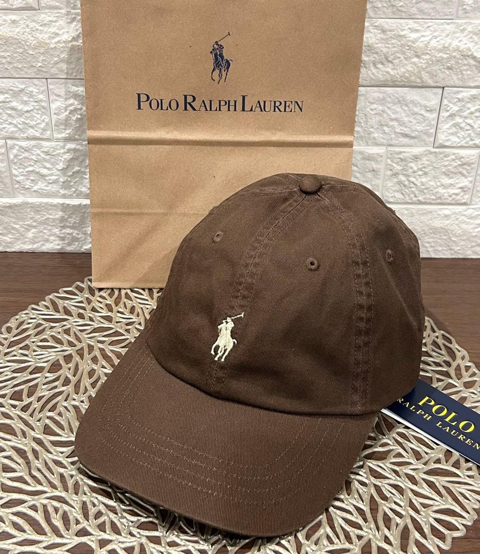 希少！《新品》ポロ ラルフ ローレン ブラウンキャップ　POLO RALPH