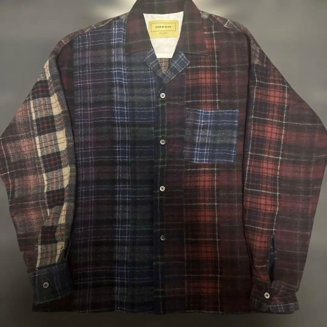 j常田大希SEVEN BYSEVENセブンバイセブン ウールチェックシャツ