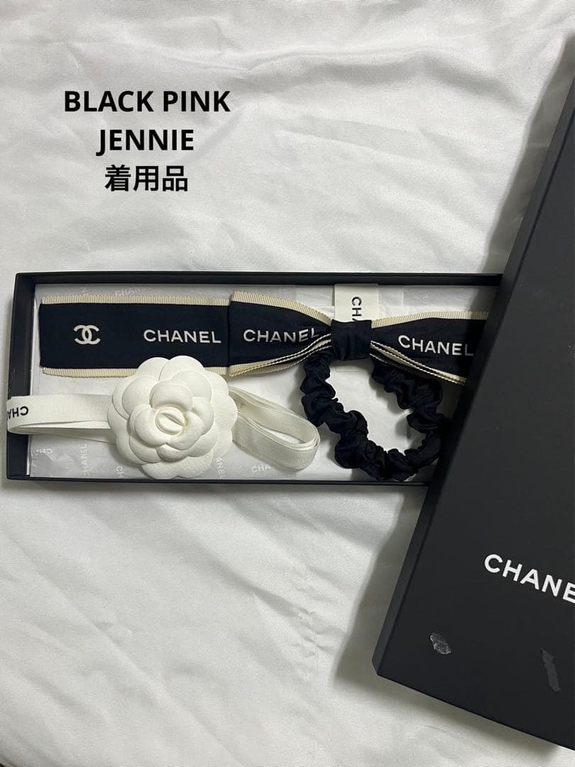 CHANEL レア22A限定　シュシュ　ブラック　シルク　ココマーク