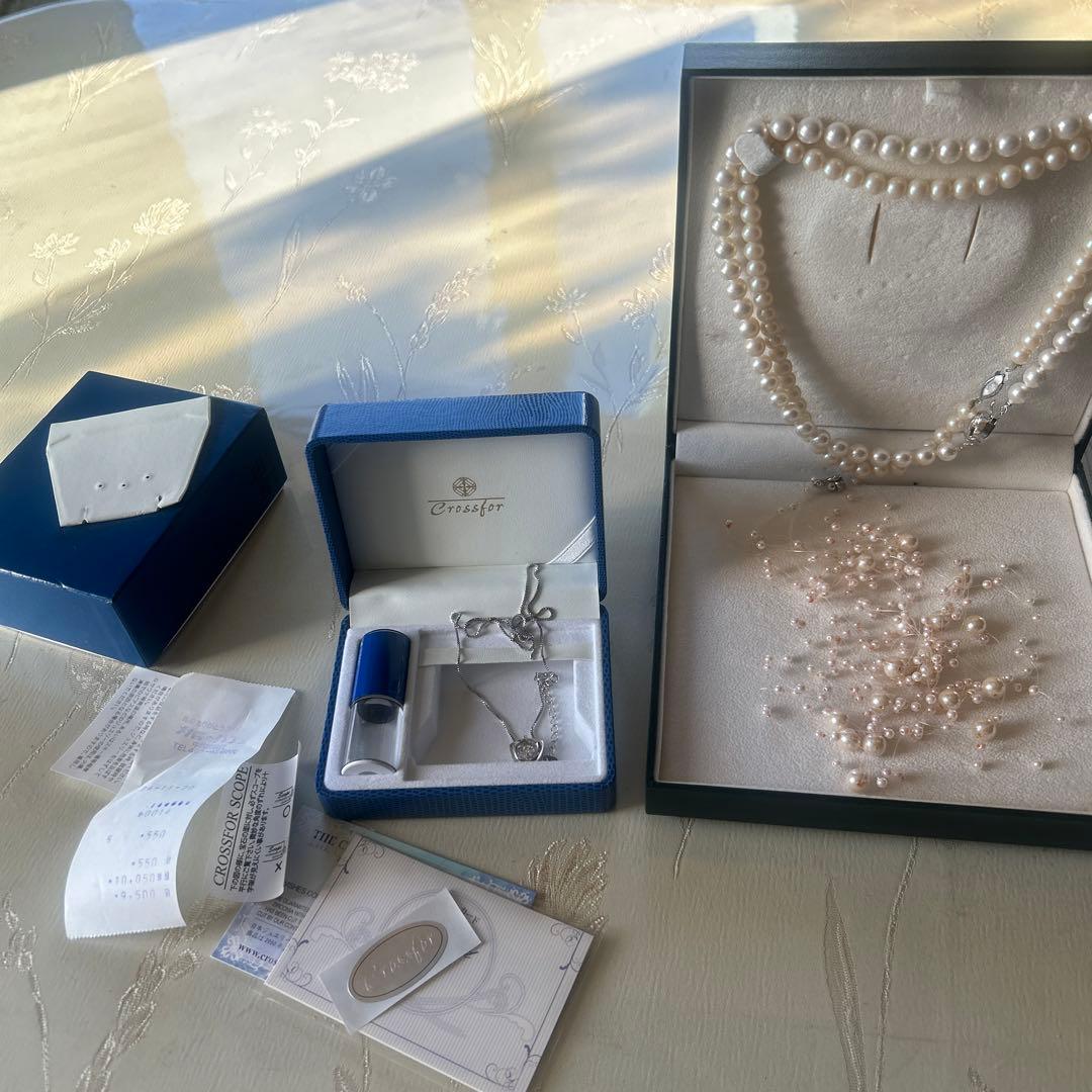 Crossfor ハート型ペンダント ネックレス セット