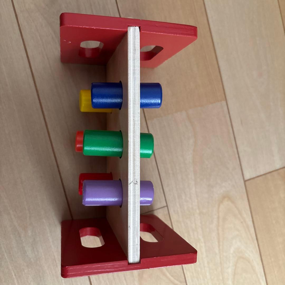 ︎✿西松屋︎✿木製カラフル知育玩具 ハンマー付き︎✿ - メルカリ