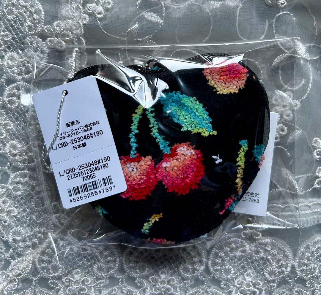 【新品未使用】FEILER チェリー柄 ハート型ポーチ