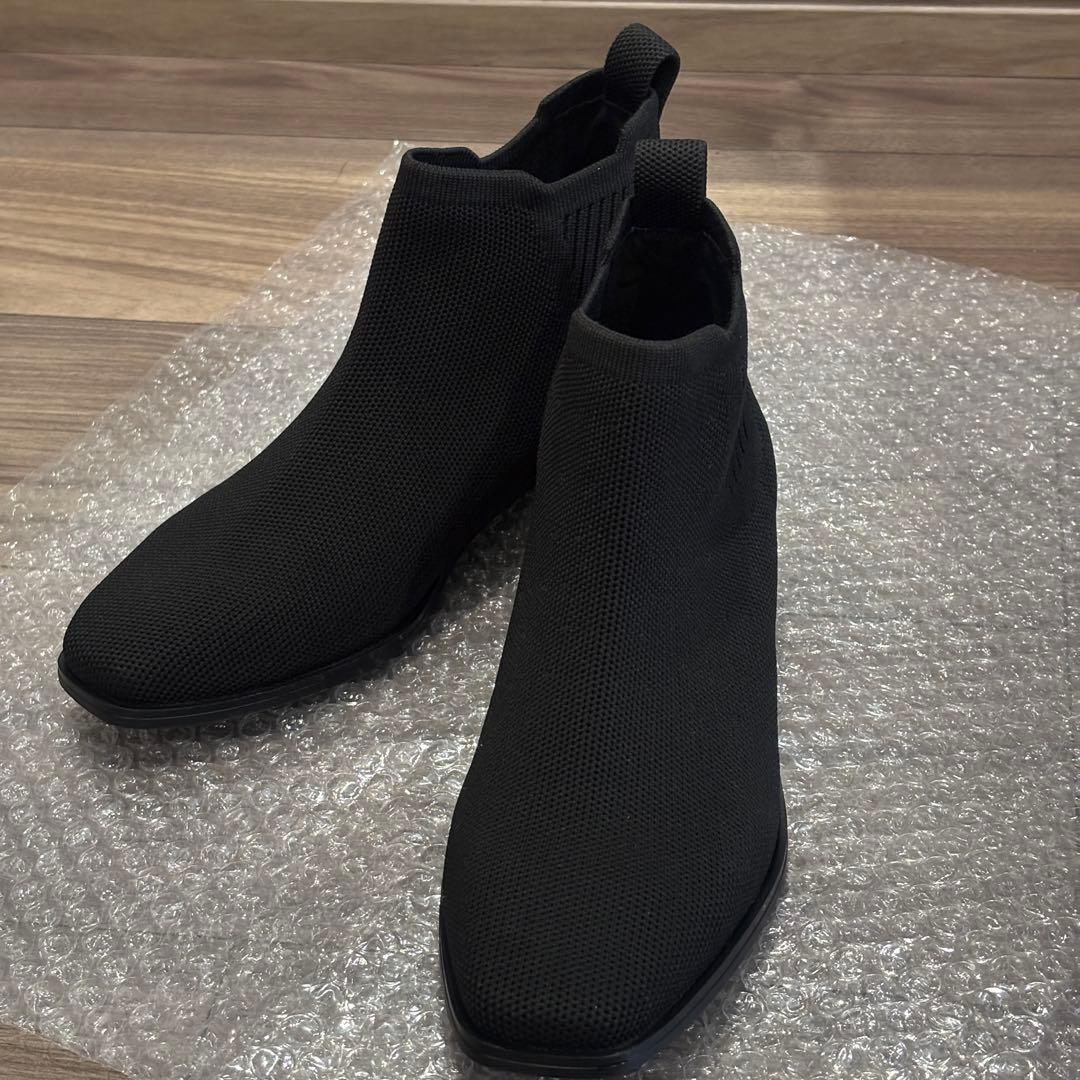 【未使用に近い】VIVAIA スクエアトゥ 撥水加工 チェルシーブーツ