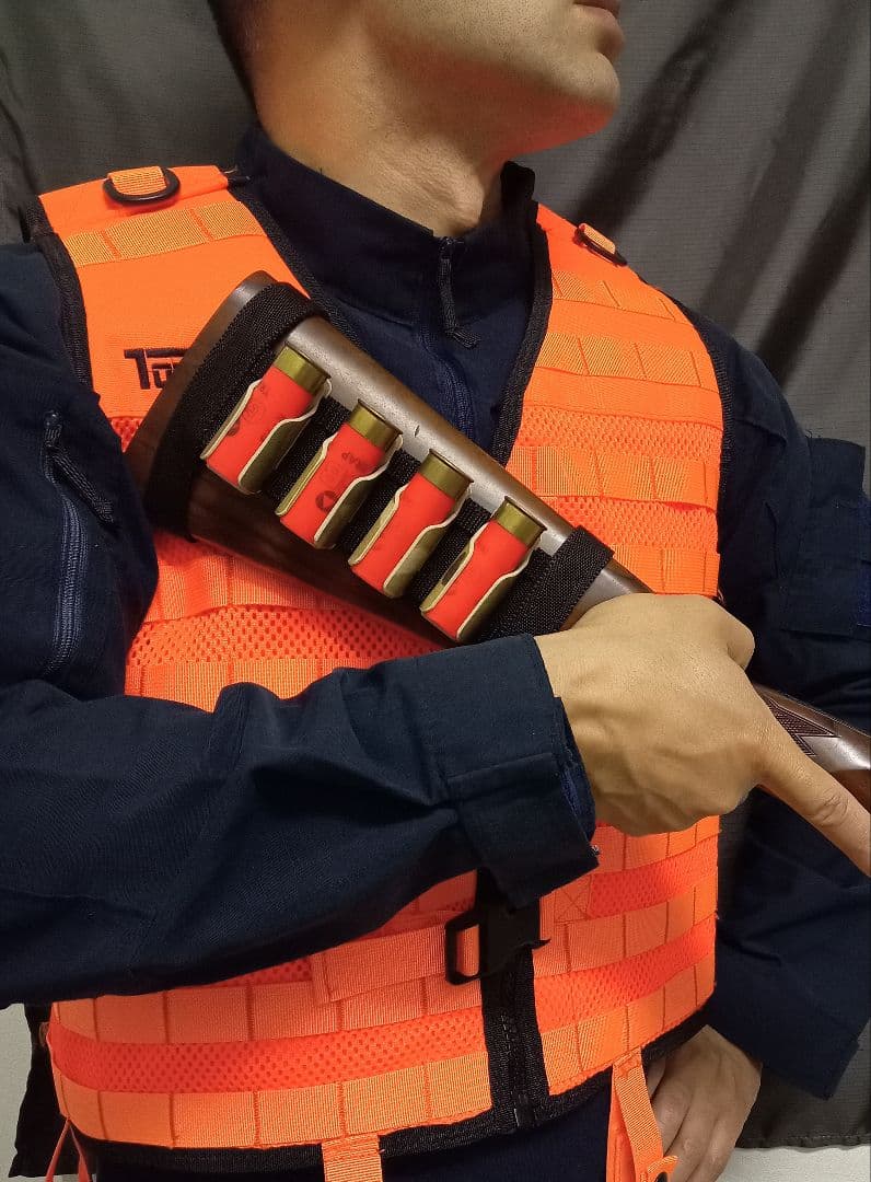 ストック用MOLLEシステム&シェルホルダー(１発用✕４)