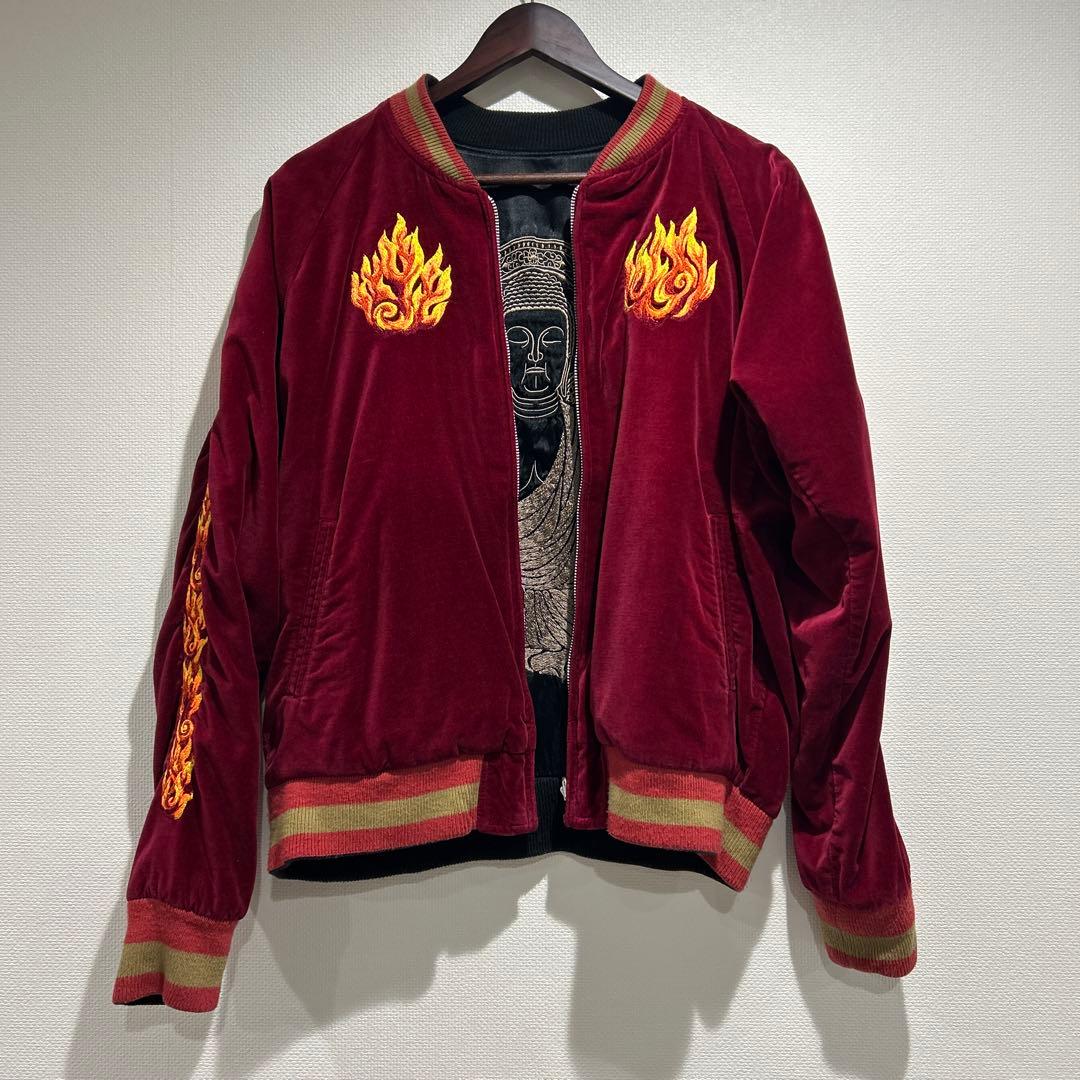 スカジャン ワインレッド ベルベット