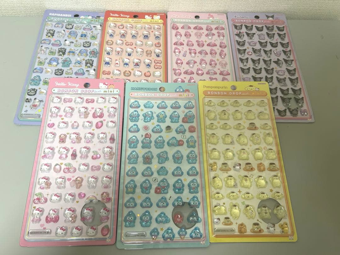 【正規品】 ボンボンドロップシール ミニ サンリオ 7点セット