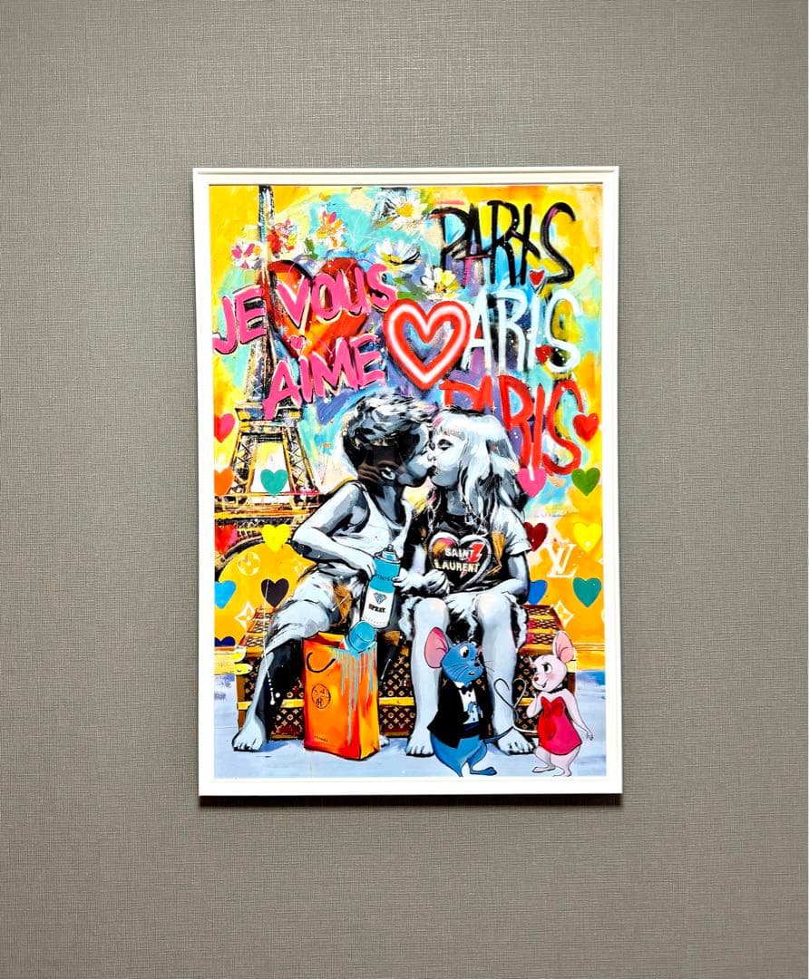 No.152フレーム付きキャンバスアート　オマージュアート　ブランドアート絵画