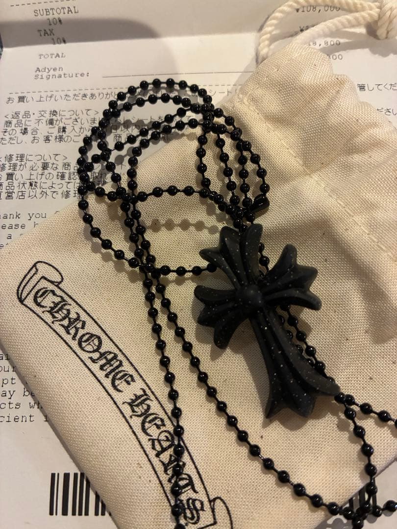 u*8様 正月割 ラメ クロムハーツ chrome hearts ラバーチェーン CHROME HEARTS 銀座店 クロムハーツ ボールチェーン ネックレス 76cm