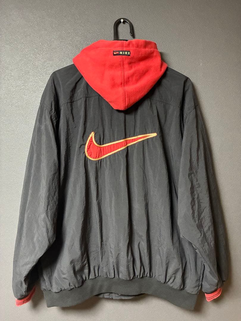 NIKE 90s ビックスウォッシュ 銀タグ フード付きナイロンジャケット 中古・古着通販】NIKE (ナイキ) ナイロンジャケット 90S 銀タグ