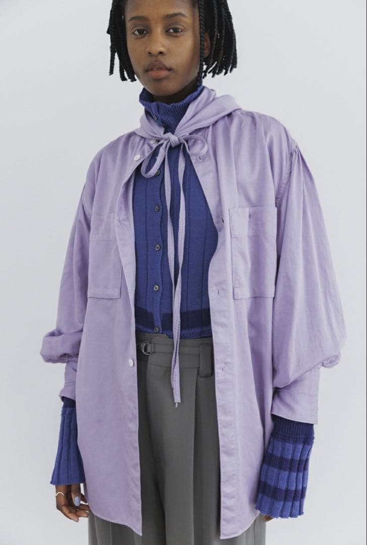 JoICEADDEDウォッシュド サテンシャツ