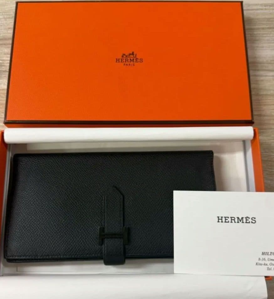 HERMES ベアンスフレ 長財布 モノクローム（ソーブラック）極美品　Z