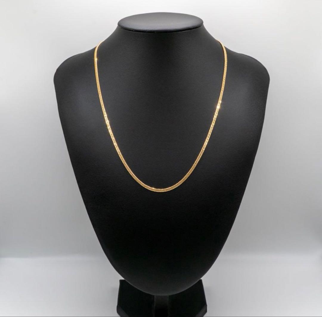 K18 6面カットダブルネックレス 50cm 10g