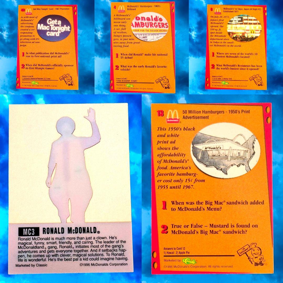 希少】マクドナルド ヴィンテージ トレーディングカード 5枚セット
