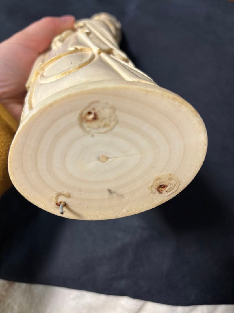 極上古美術品　マンモス　観音菩薩立像 40cm 1.1Kg