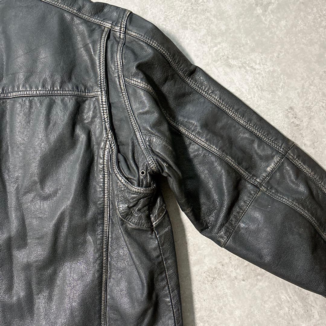 HARLEY-DAVIDSON シングルライダースジャケット L ワッペン 黒 - メルカリ