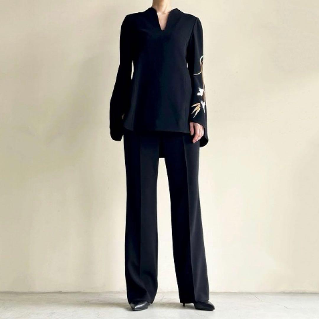 美品 mame kurogouchi 百合刺繍ブラウス size1 BLACK - メルカリ