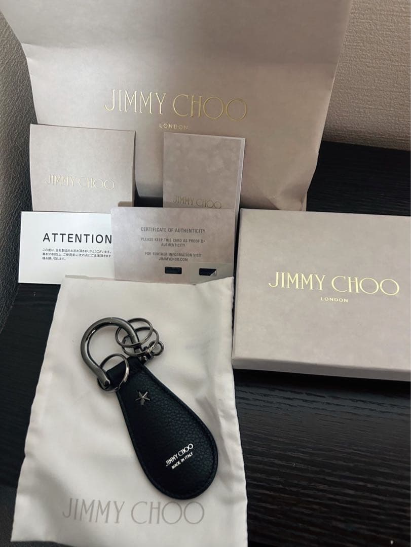 JIMMY CHOO レザーキーチャーム