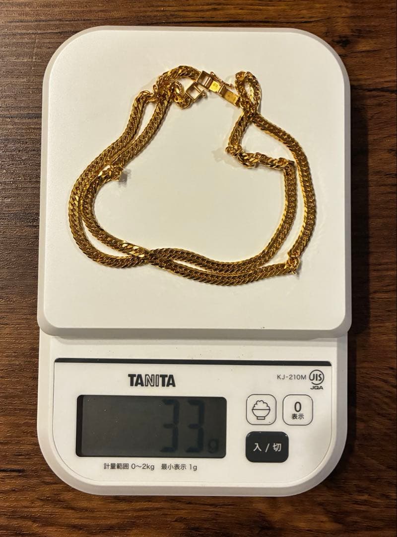 18金喜平6面ネックレス　33g 55㎝