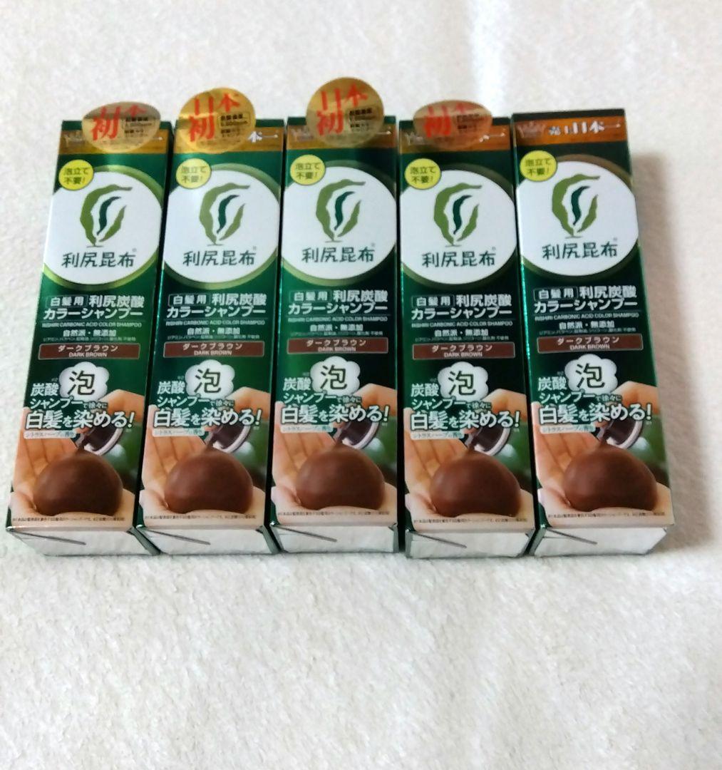 利尻炭酸カラーシャンプー　ダークブラウン　５本セット