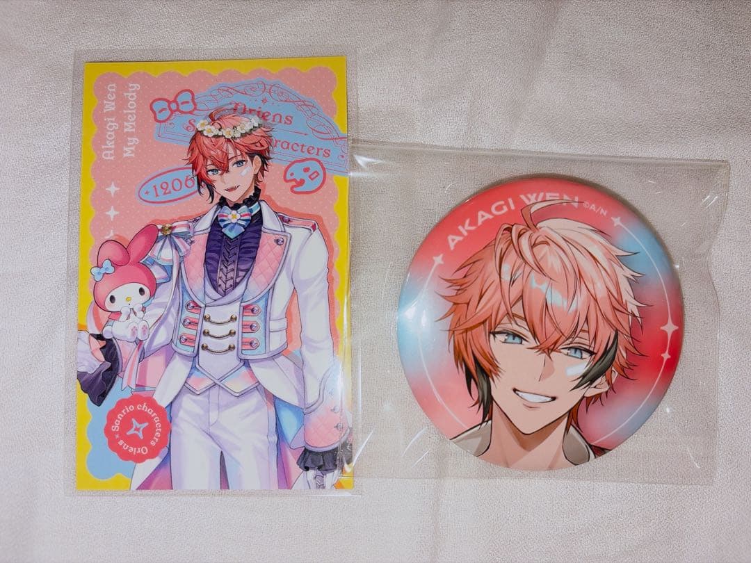 赤城ウェン カード＆缶バッジセット - メルカリ