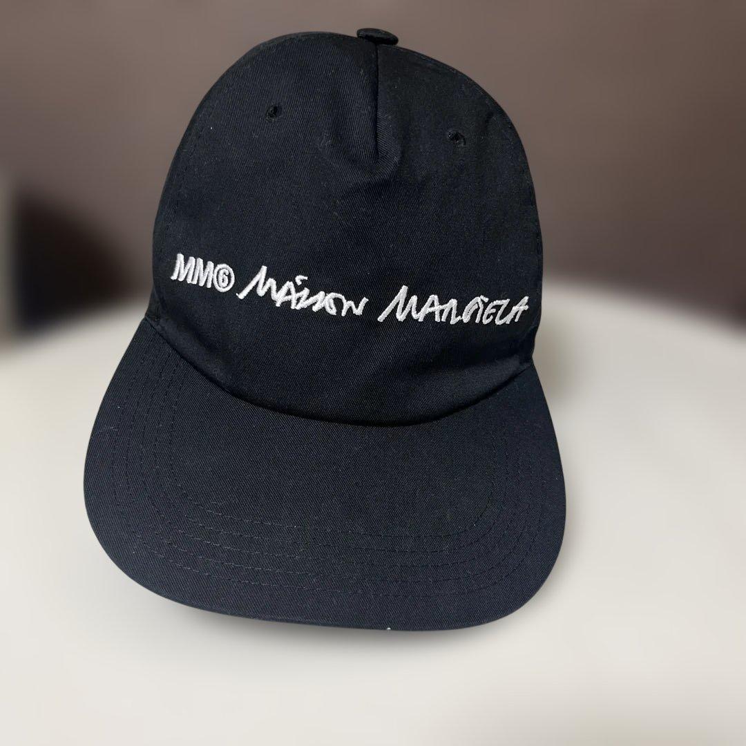 MM6 Maison Margiela/ベースボールキャップ 黒 MM6 MAISON MARGIELA エムエムシックス メゾン マルジェラ 帽子