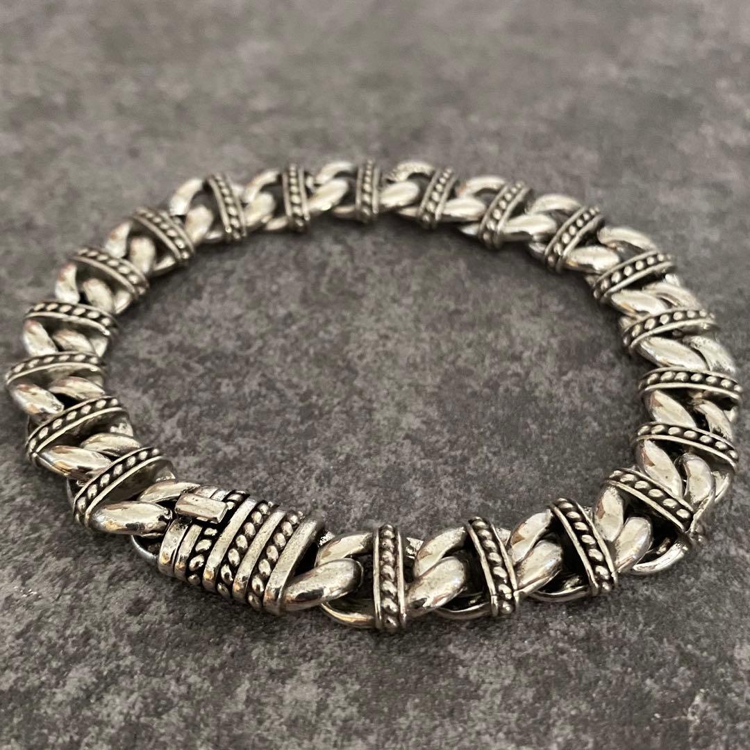 メキシカンジュエリー シルバー ブレスレット 喜平 ケーブル