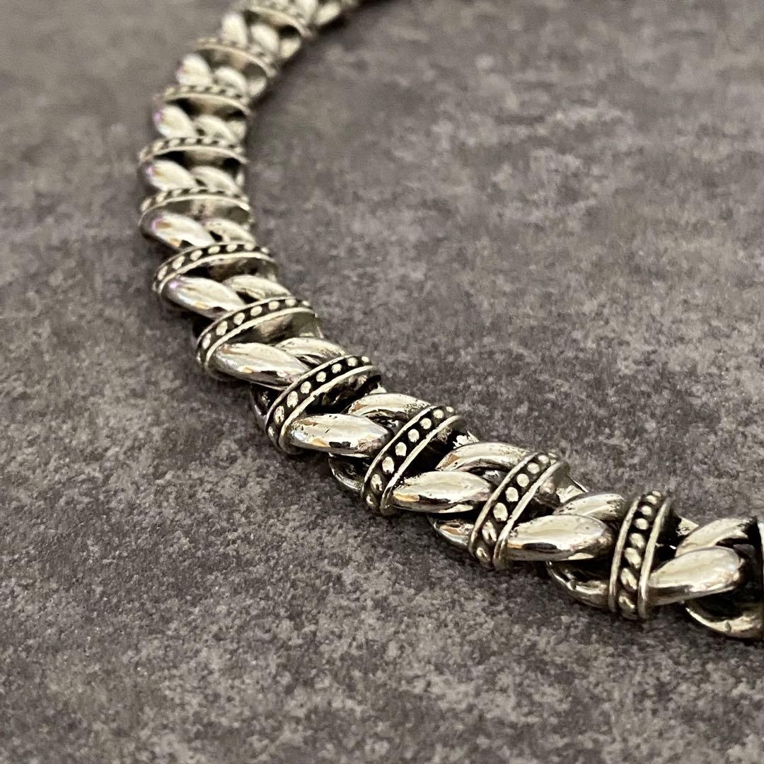 メキシカンジュエリー シルバー ブレスレット 喜平 ケーブル