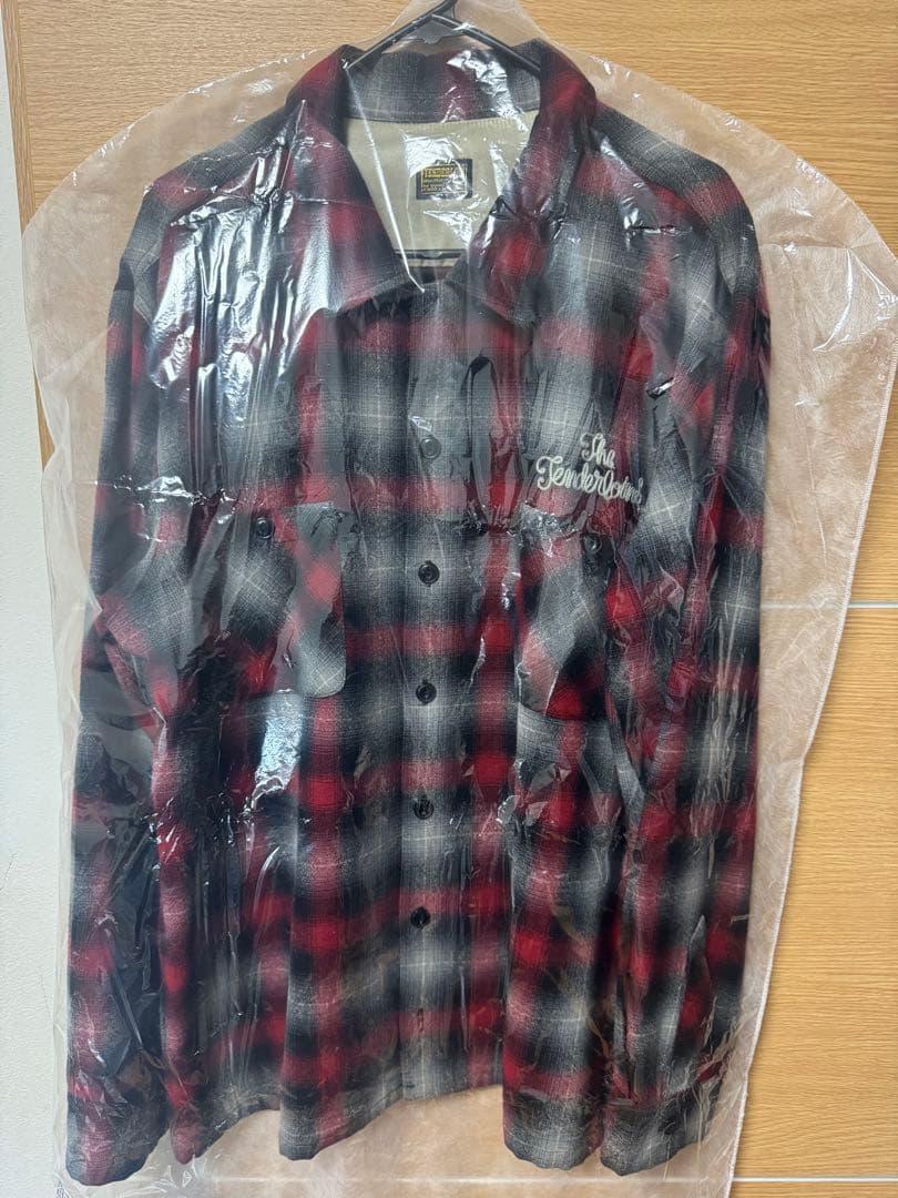TENDERLOIN テンダーロイン　オンブレチェックシャツ　レッド