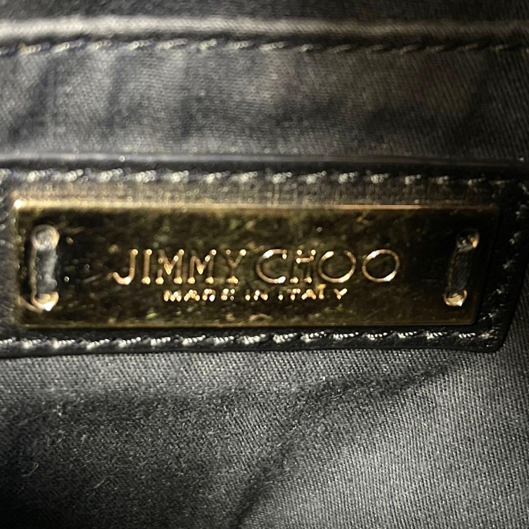 未使用級】JIMMY CHOO MINISARA BLACK 2WAY BAG - メルカリ
