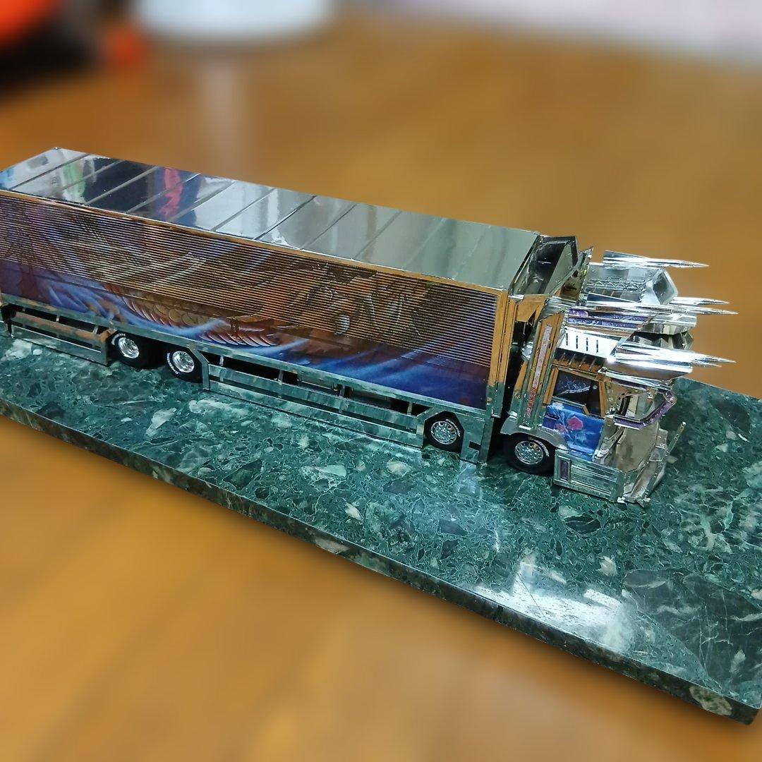 トラック野郎 デコトラ プラモデル完成品(ジャンク品)(ケース付き)全長50cm デコトラの金字塔“一番星号”よ永遠なれ!『トラック野郎 御意見無用