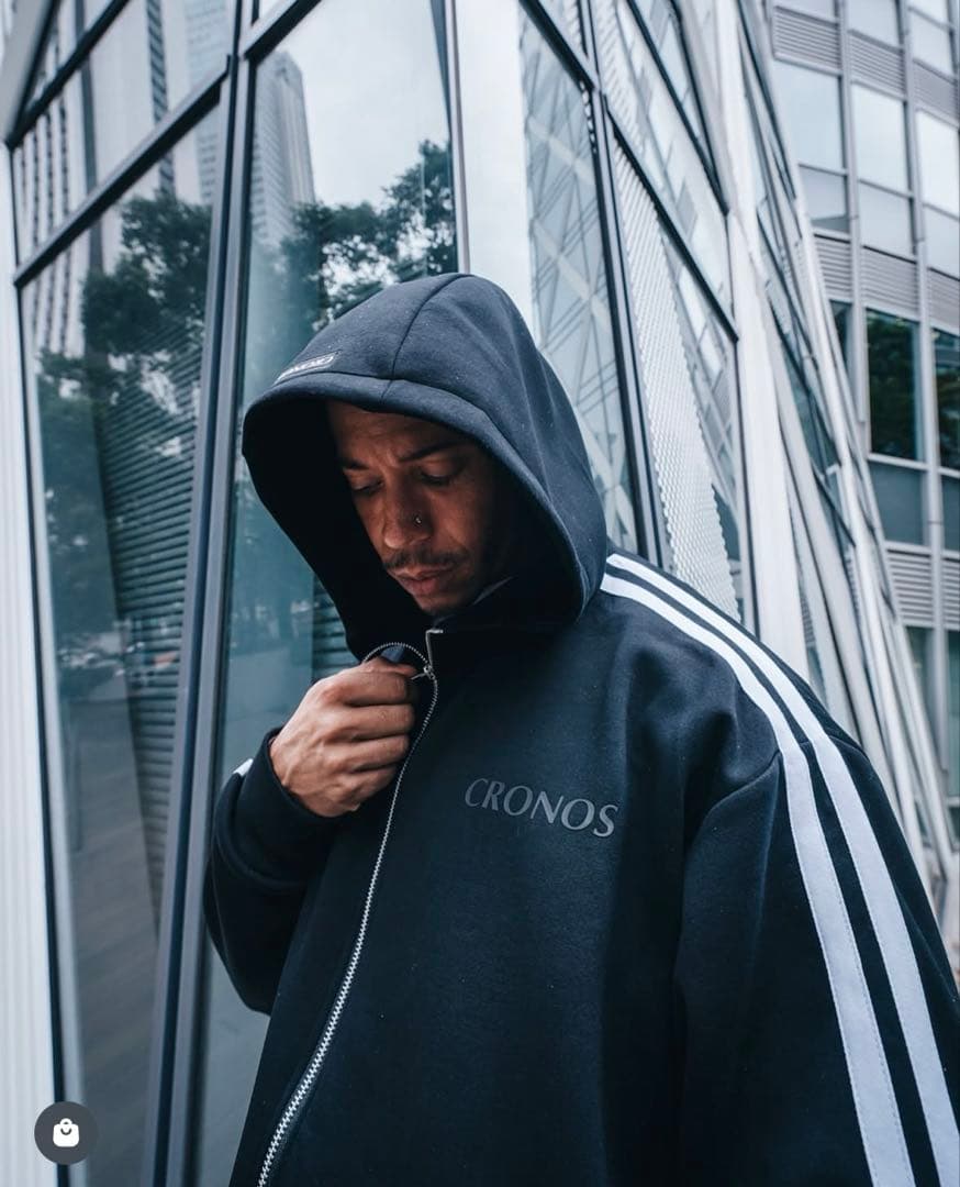 未使用CRONOS パーカーDOUBLE STRIPES ZIP HOODIE