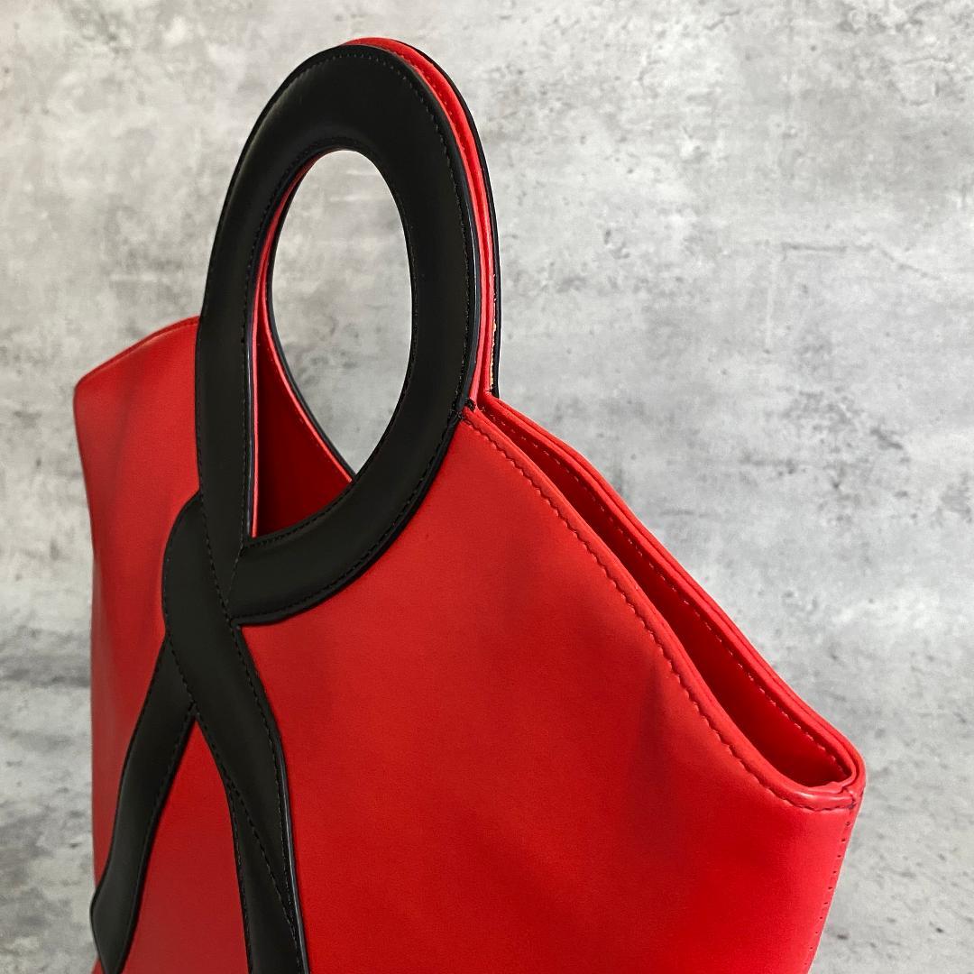 ✨未使用✨ ロベルタディカメリーノ Rロゴ ハンドバッグ トート 赤 黒