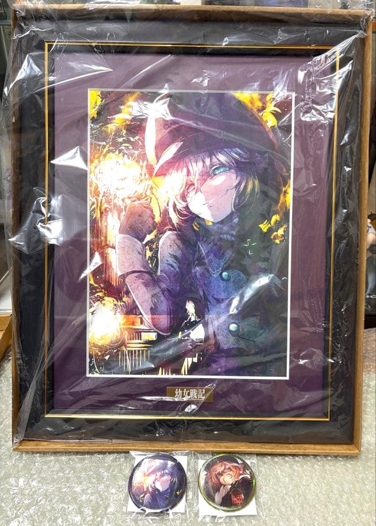 幼女戦記　くじ引き堂　S賞　キャラファイングラフ　缶バッジ　2個　ターニャ