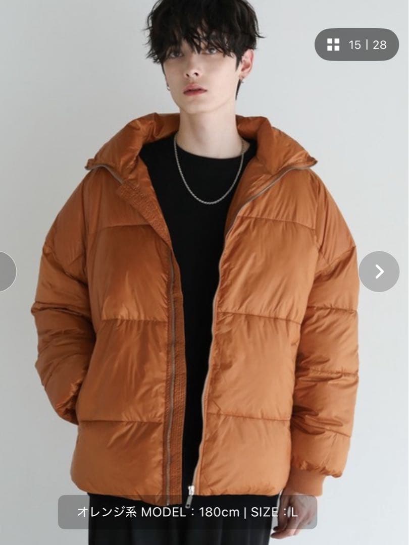 アストロノミー オレンジ ダウンジャケット Mサイズ - メルカリ