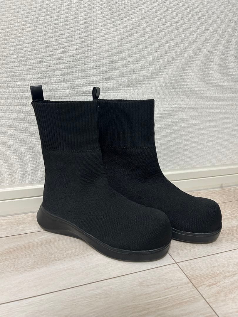 Racbaki ニットブーツ黒 - メルカリ