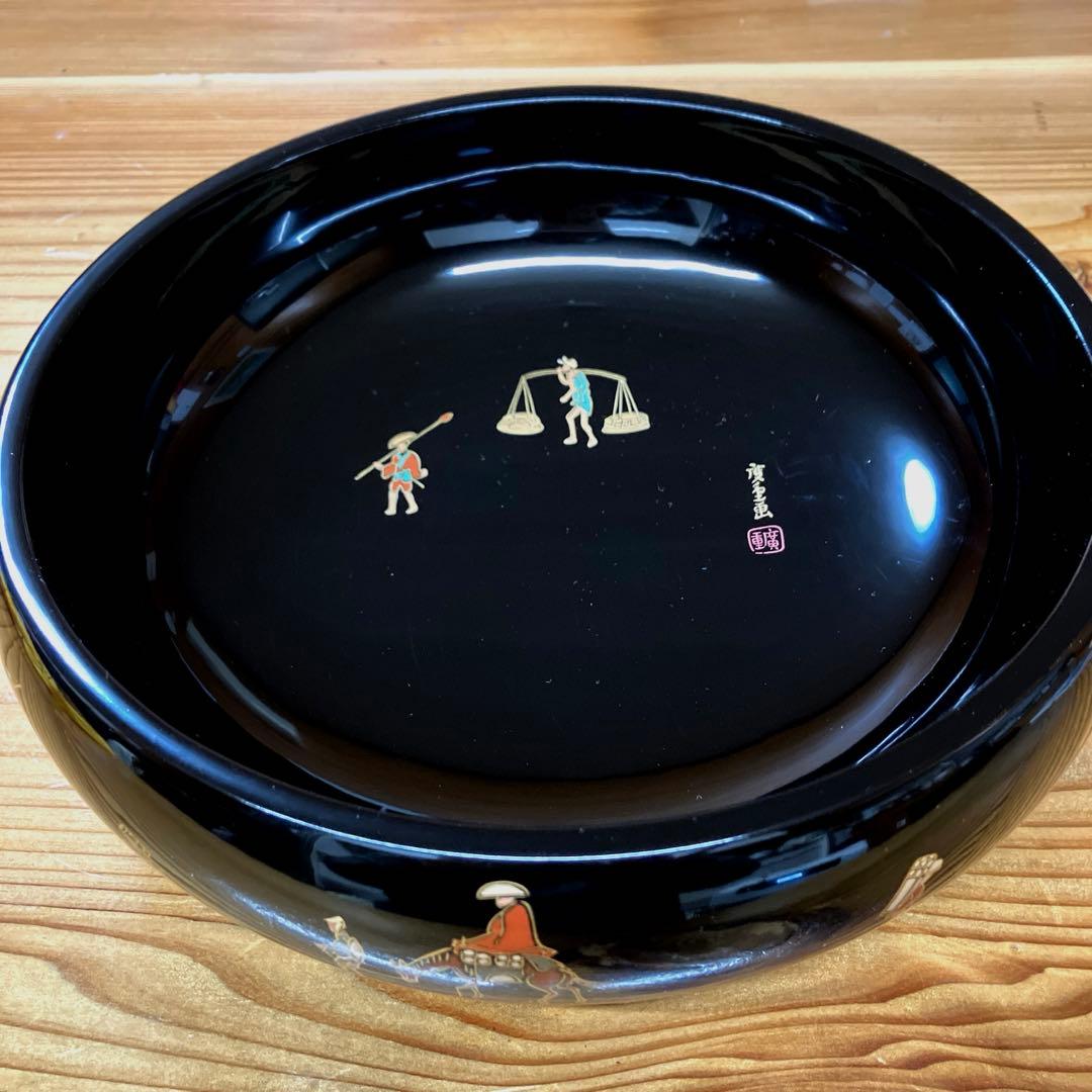 木曽漆器 黒塗りの菓子器 - メルカリ