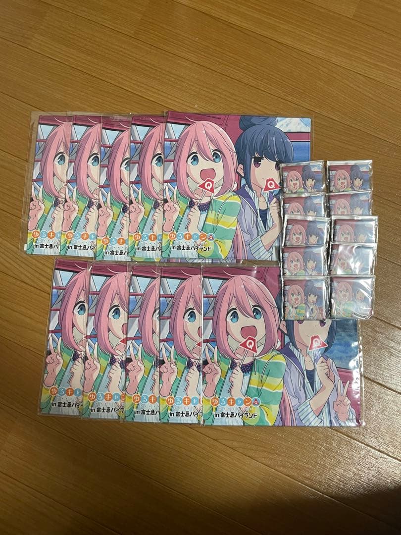 ✨大量まとめ売り‼️10セット組　缶バッジ＆タオルセット　ゆるキャン△✨