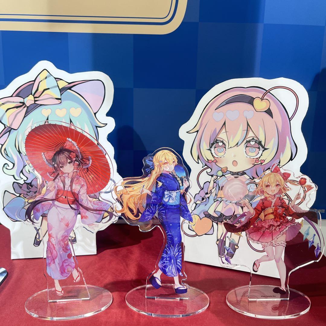 博麗霊夢 東方Project 浴衣 アクリルスタンド 缶バッジ フィギュア