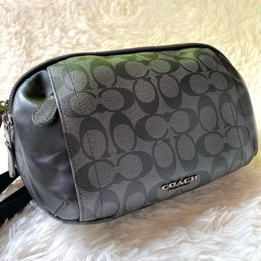 COACH コーチ メンズ ボディーバッグ シグネチャー ブラック F38749