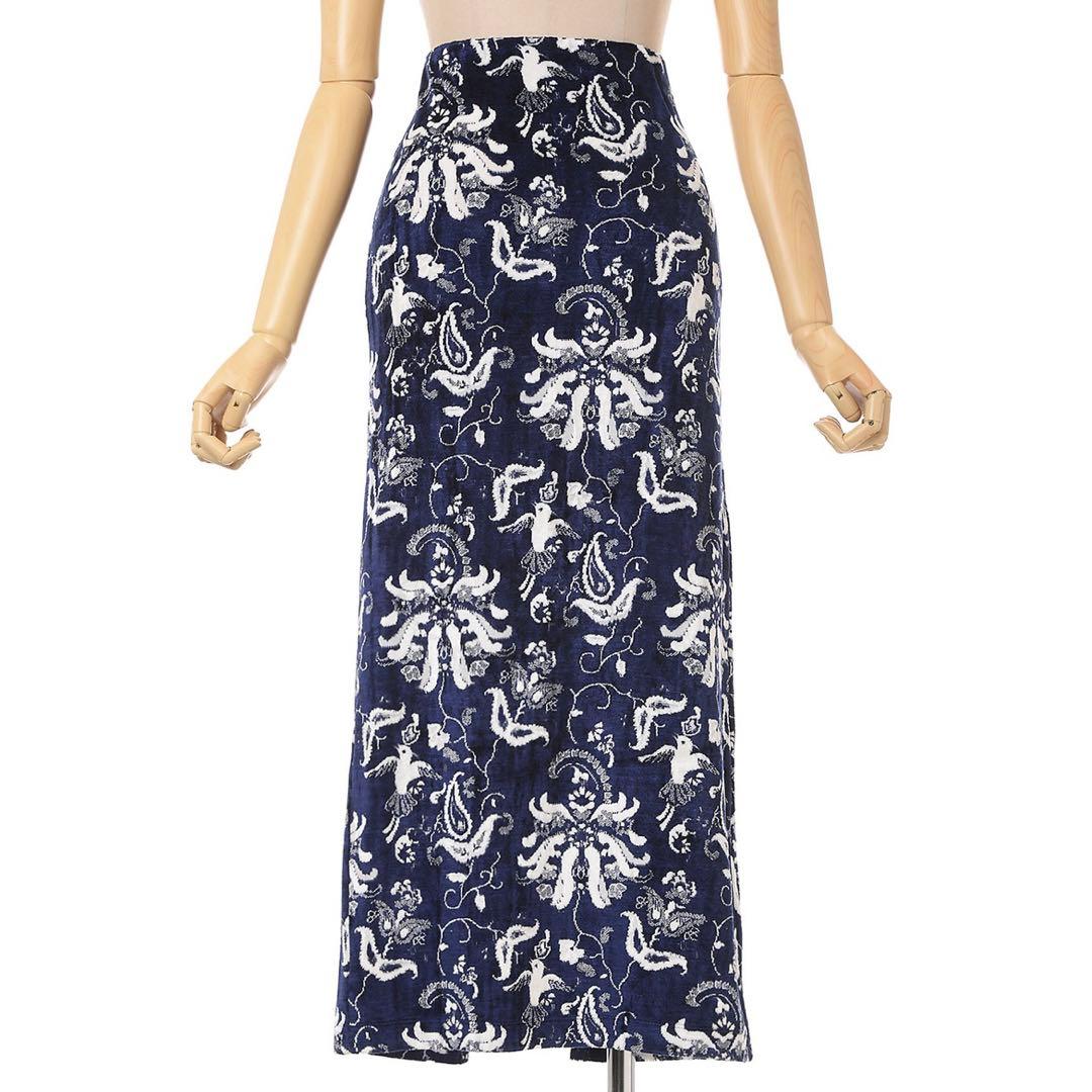 mame kurogouchi ベロアジャージーアイラインスカート