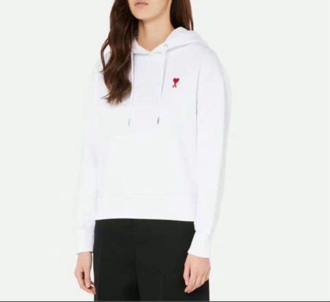 amiparis アミパリス パーカー 白パーカー 良品 Sサイズ ユニセックス