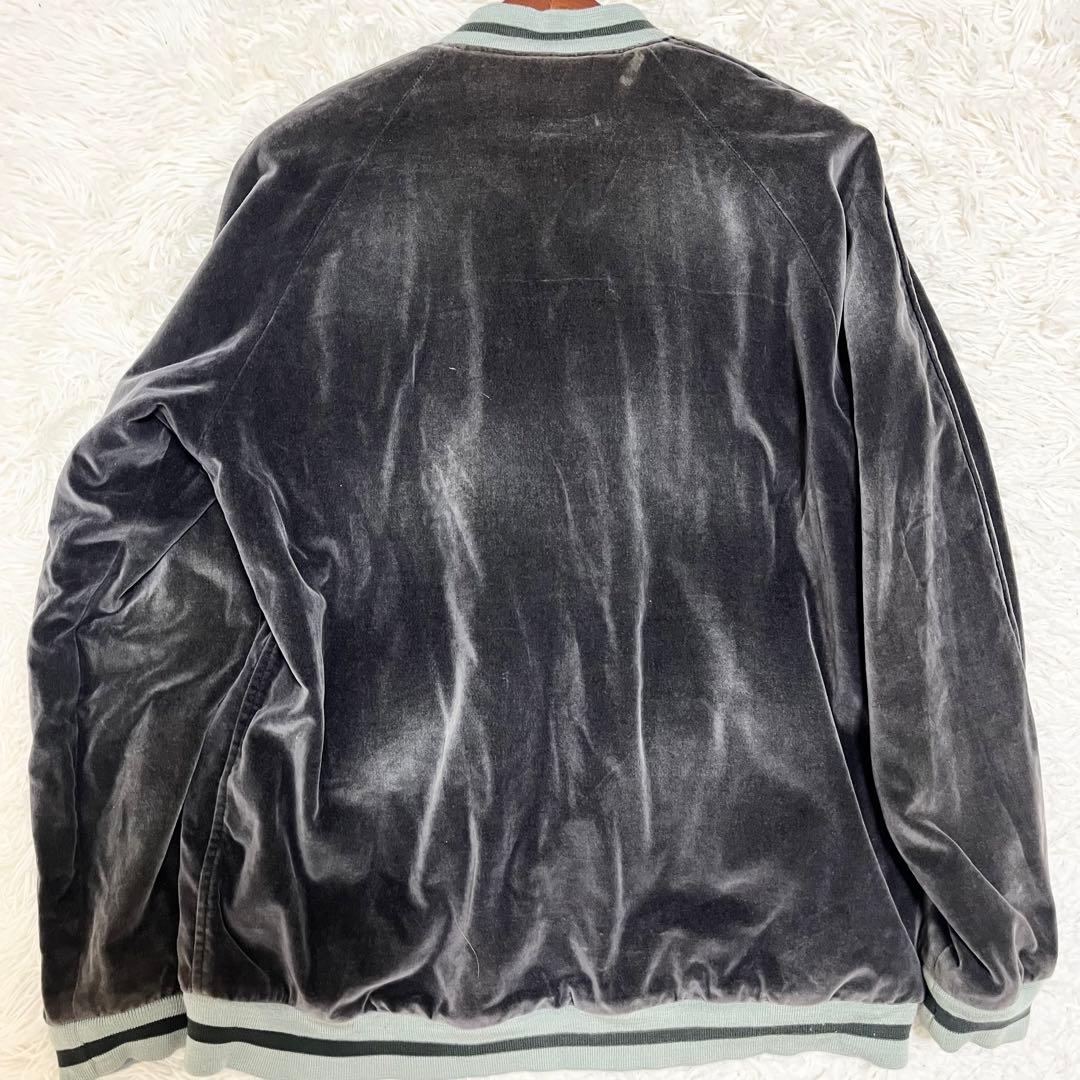 希少 サスクワァッチファブリックス スカジャン リバーシブル 刺繍 XL