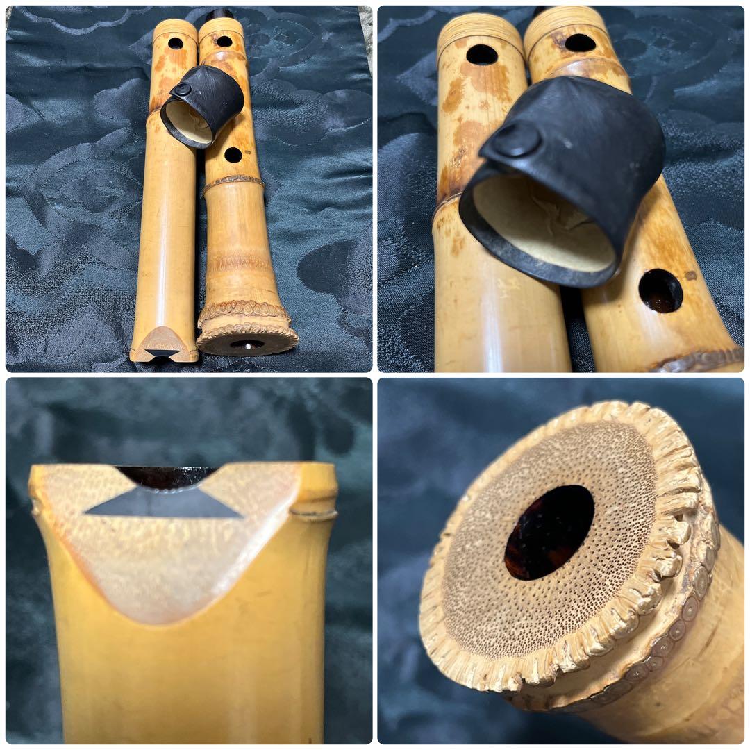 尺八 琴古流 在銘 二印 中継ぎ緩み無し 一尺五寸管 籐巻 【音出し確認済み】